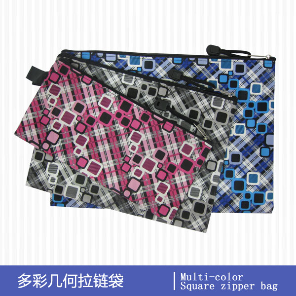 Multi-color Square Zipper Bag