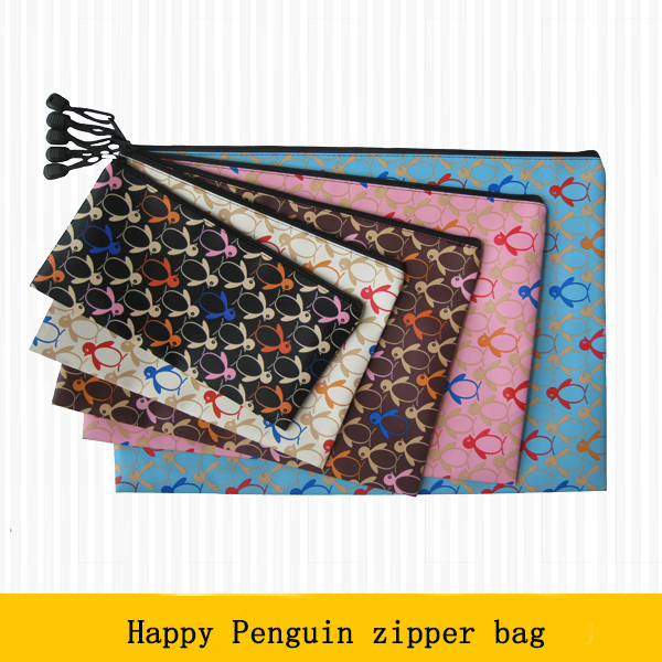Happy Penguin zipper bag