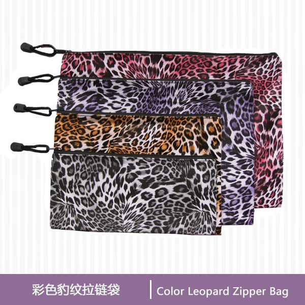 Color Leopard Zipper Bag