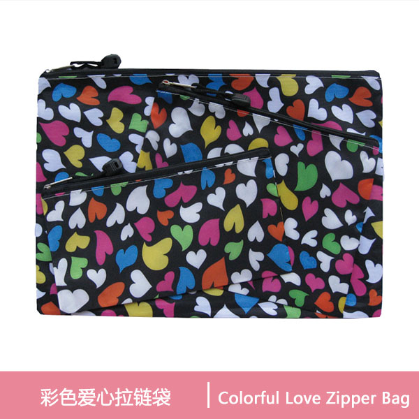 Colorful Love Zipper Bag