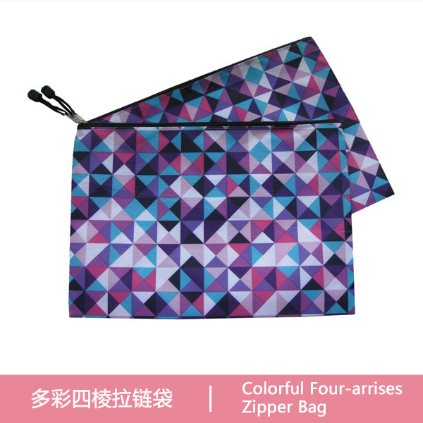 Colorful Four-arrises Zipper Bag
