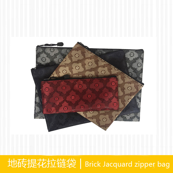שỨ Brick Jacquard zipper bag