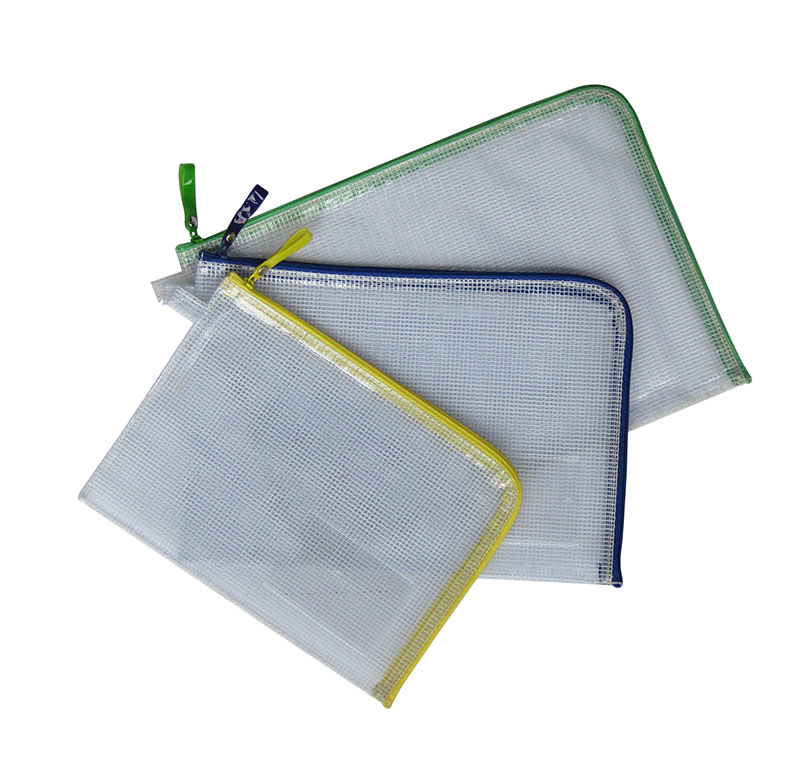 7-shaped PVC zipper bag