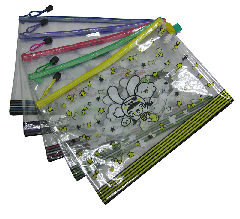 PVC colorful cartoon zipper bag