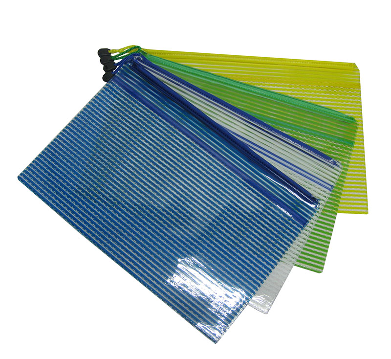 Pinstripe laminated PVC bag