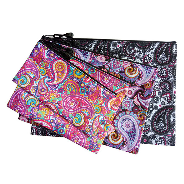 Bohemian printed zipper bag