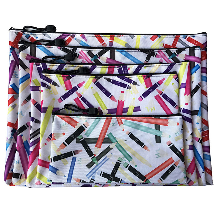 ɫʵ Crayons Pattern Zipper Bag 