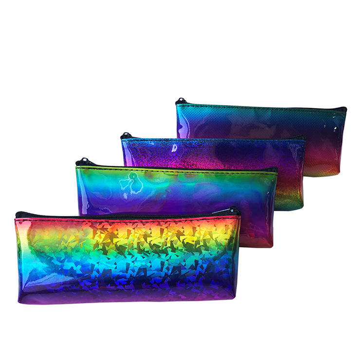 Laser Rainbow Triangular Pencil Bag
