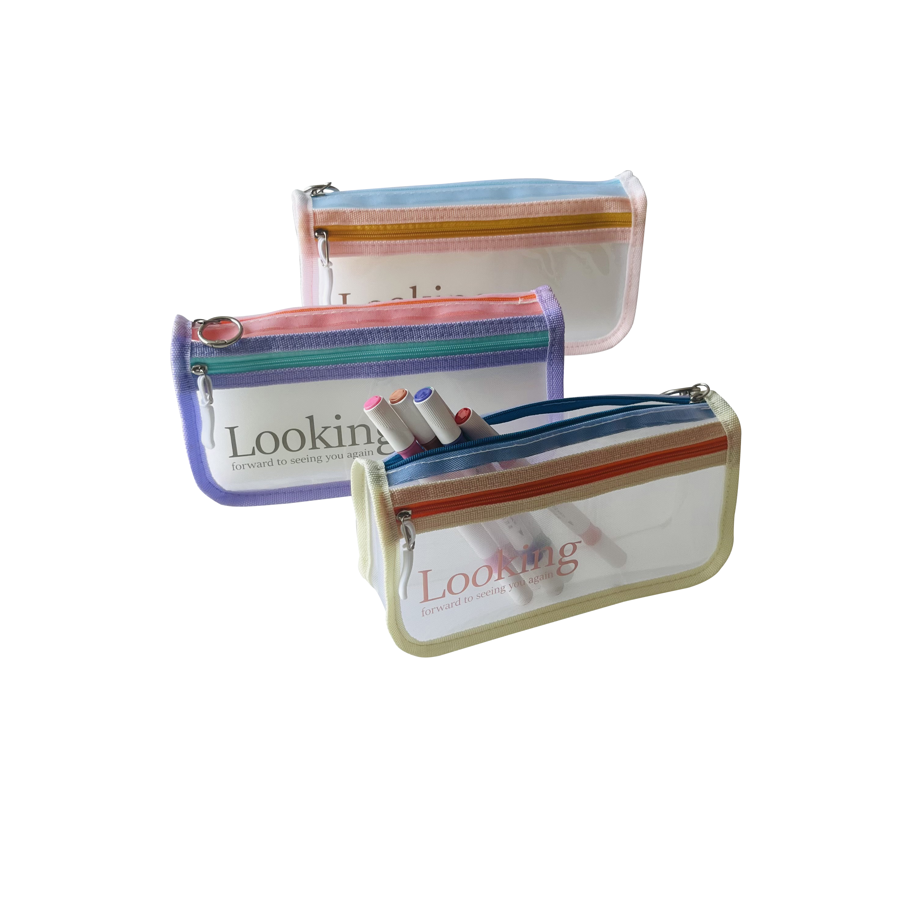 transparent  mesh  pen  case
