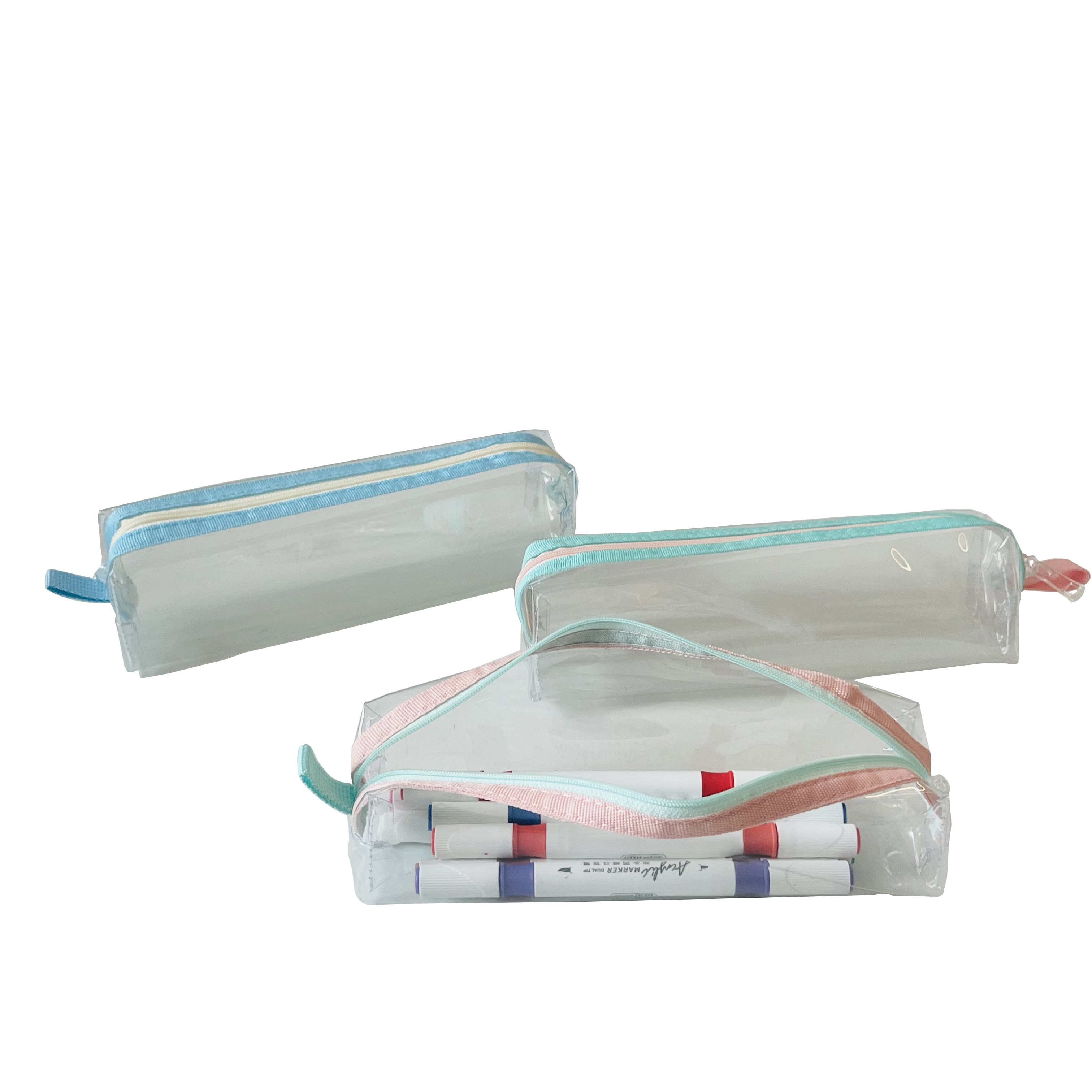 PVC Transparent three-dimensional pencil case